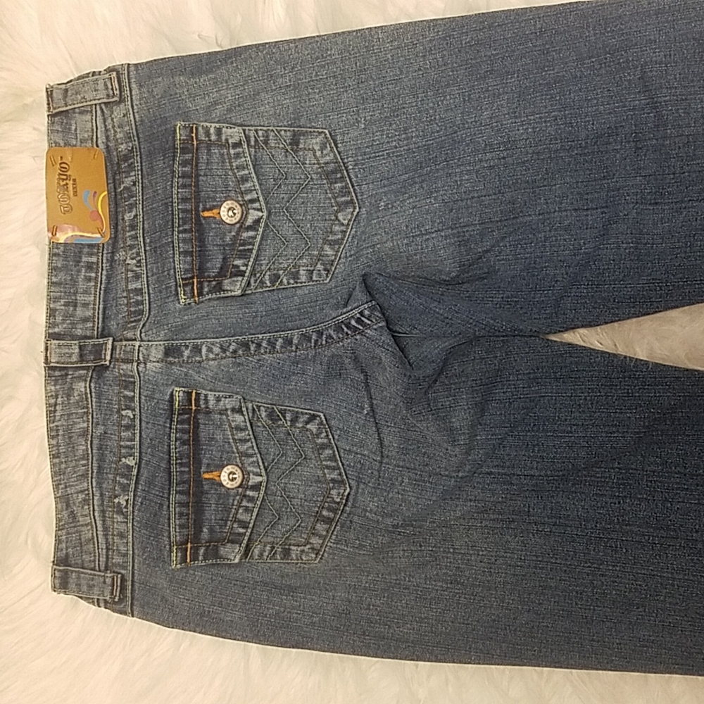TOKYO DENIM BOOTCUT BLUE JEANS - Picture 3 of 7